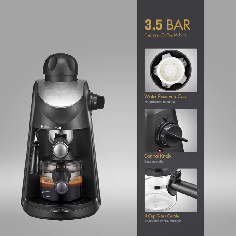 Skanto | 3.5 Bar Espresso Maskin med Innebygd Dampstav