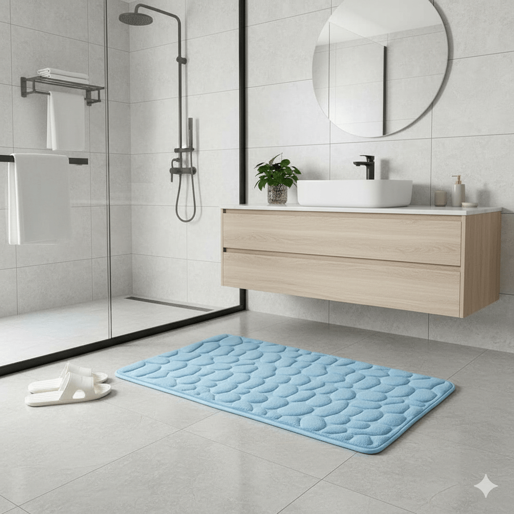 Skanto | ETERNASTEP MAT – Ultra-mykt, hurtig-tørkende baderomsmatte for komfort og sikkerhet