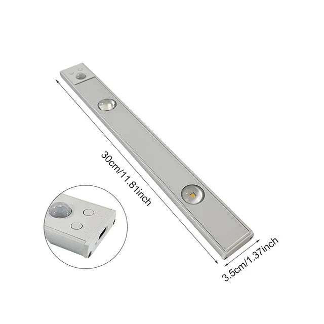 Trådløs bevegelsessensor LED-lampe – Oppladbar og enkel å installere | Skanto