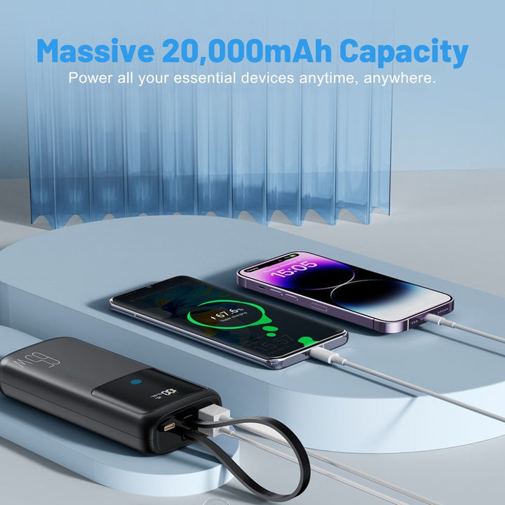 Skanto | VoltMate Pro 65W – Smart Multicharge Powerbank med Touch Display