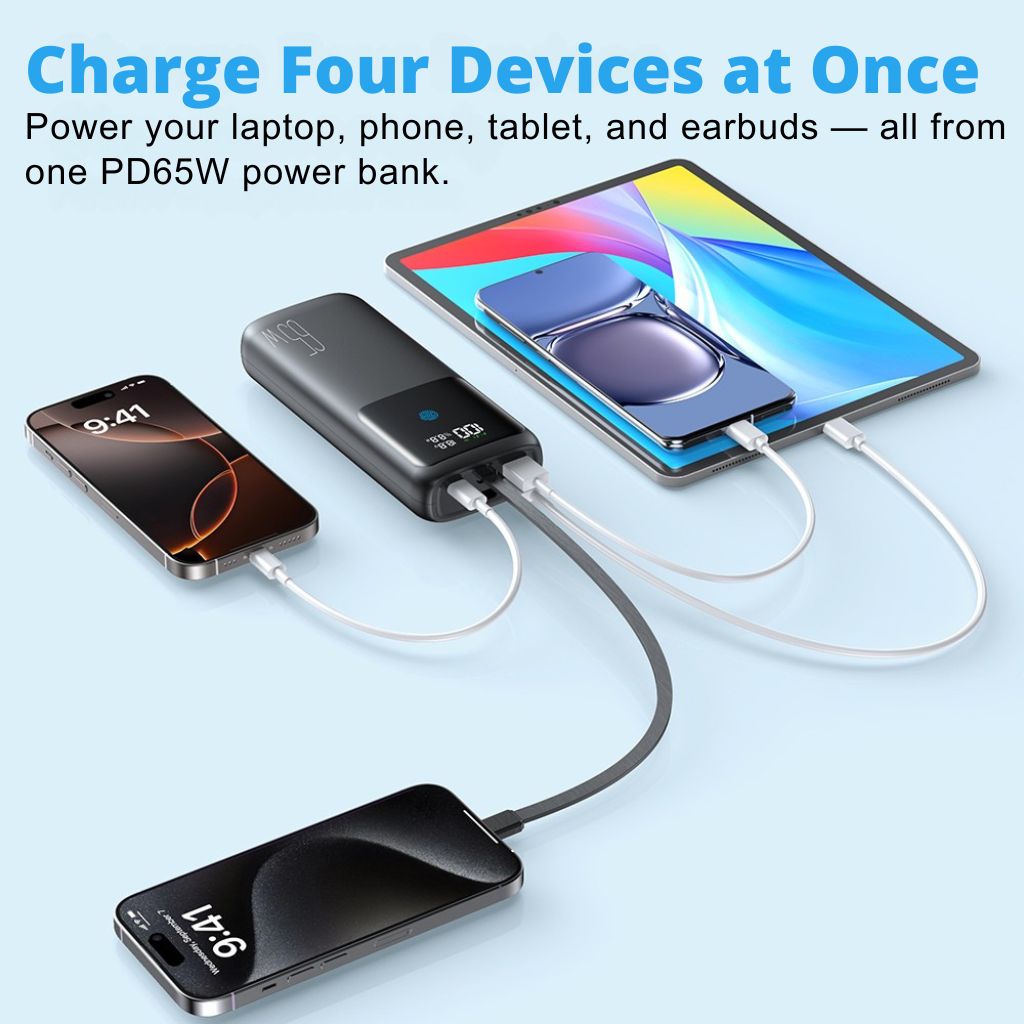 Skanto | VoltMate Pro 65W – Smart Multicharge Powerbank med Touch Display