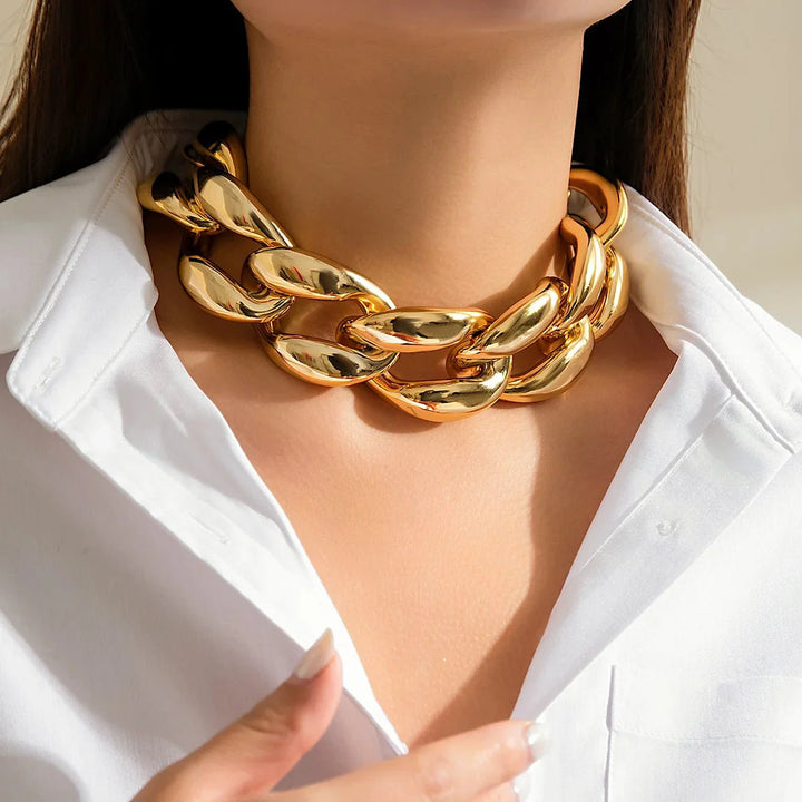 Skanto | Overdrevet Chunky Cuban Link Choker Necklace