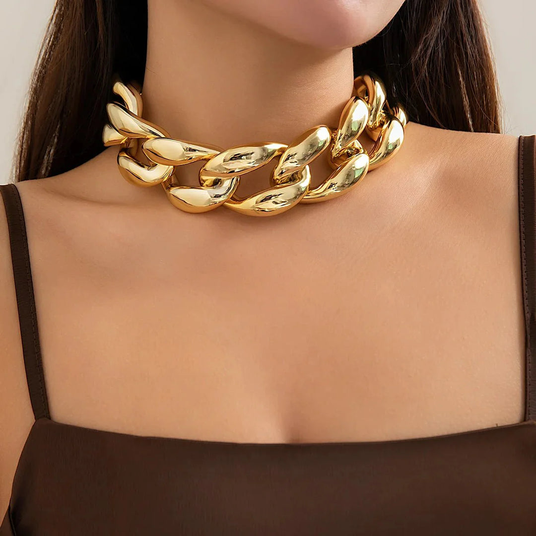 Skanto | Overdrevet Chunky Cuban Link Choker Necklace