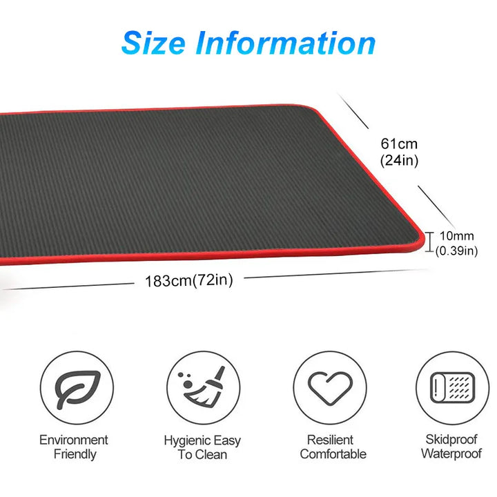 Skanto | FlexiMat Yogamatte | Ekstra tykk 10 mm anti-glid | 183×61 cm