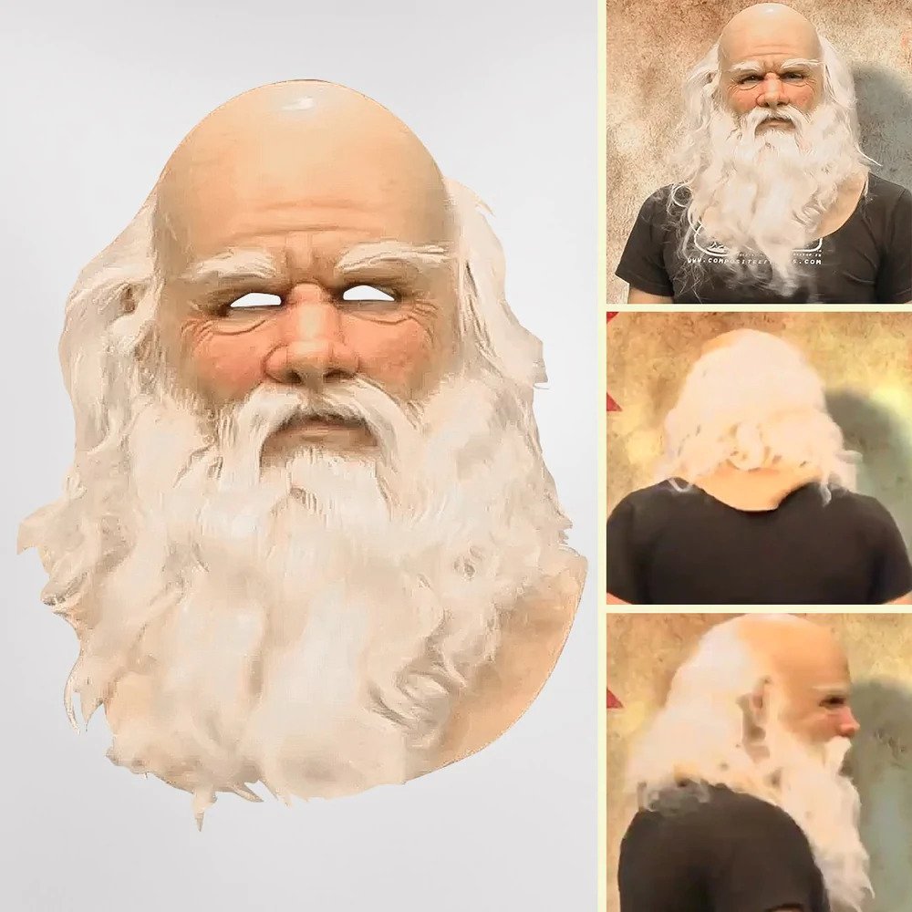 Skanto | Realistisk Julemann Maske – Lateksmaske med Komfortabel Passform