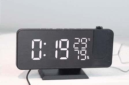 Astronatic™ Vekkerklokke - LED-skjerm med 180° prosjektor Skanto