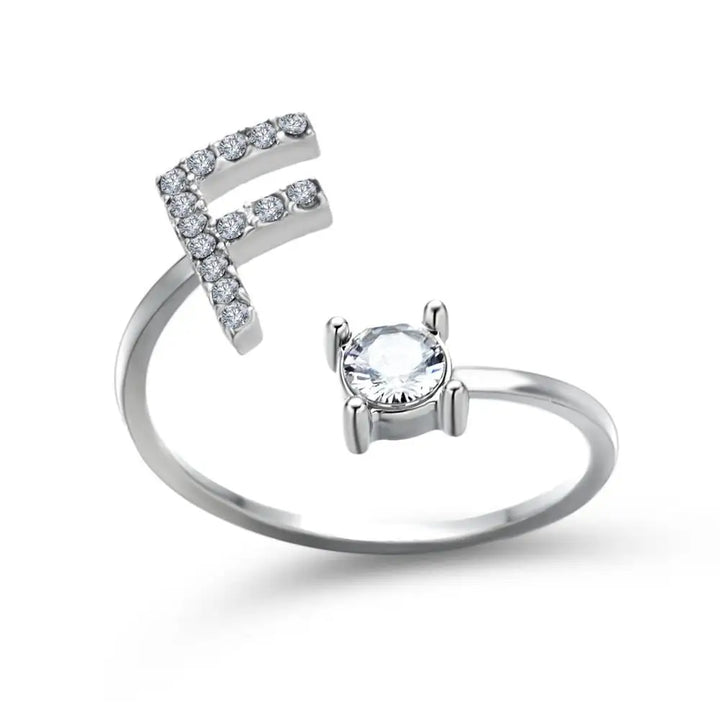 Skanto | Justerbar Delikat Diamant Bokstav Initial Ring