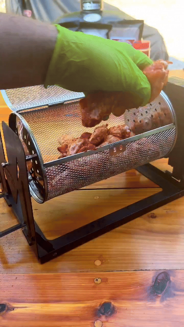 Skanto | Rustfritt Stål Rullende Grillkurv