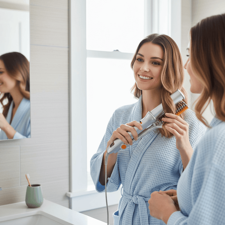 Skanto | 2-i-1 Rotasjon Hårbørste for Uanstrengt Styling