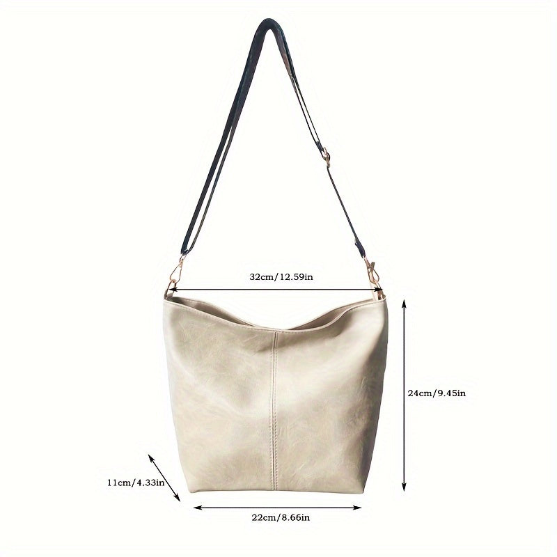 Skanto | CityPure PU Messengerbag – Hvit Urban Skulderveske med Glidelås