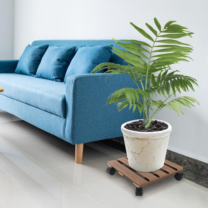 WPC Plantevogn Firkantet med Hjul Lastkapasitet 80 kg | Skanto