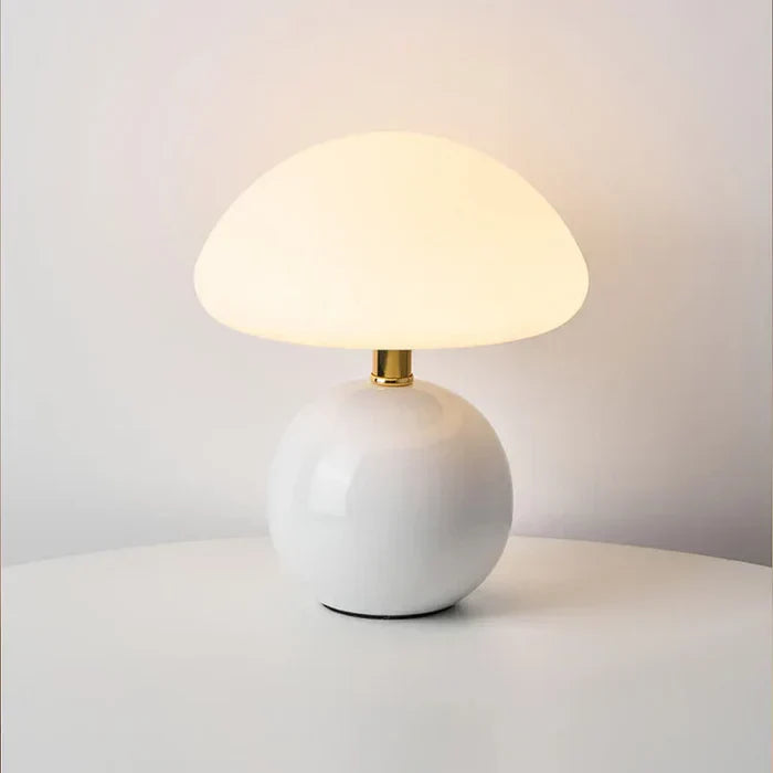 Skanto | Krem Sopp Lampe - Fransk Vintage Lampe