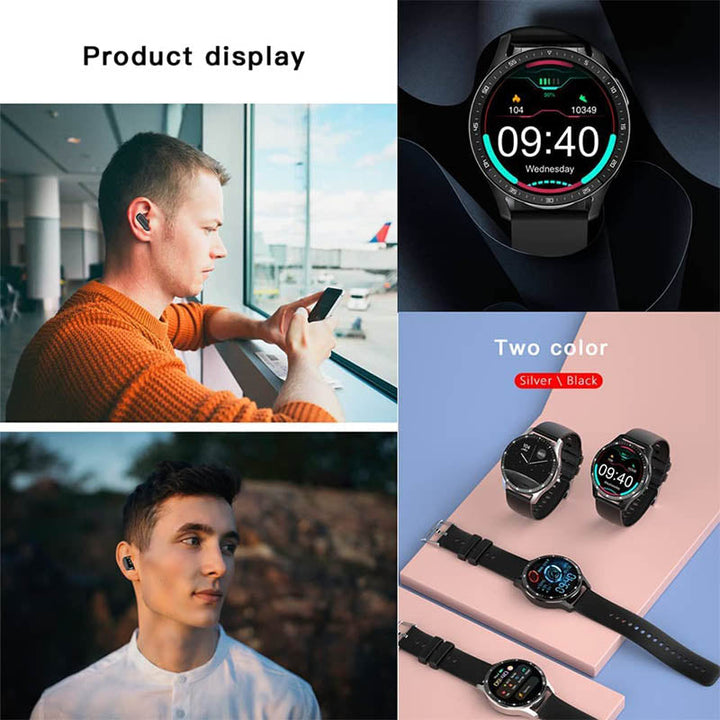 2-i-1 Smartklokke med Bluetooth-hodetelefoner | Skanto
