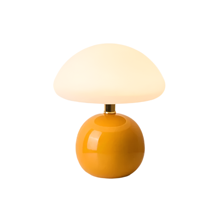 Skanto | Krem Sopp Lampe - Fransk Vintage Lampe