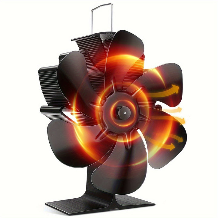 Skanto | ThermoBreeze | Varme Drevet Komfyrvifte – Stille Drift, Ingen Elektrisitet, Effektiv Varmefordeling