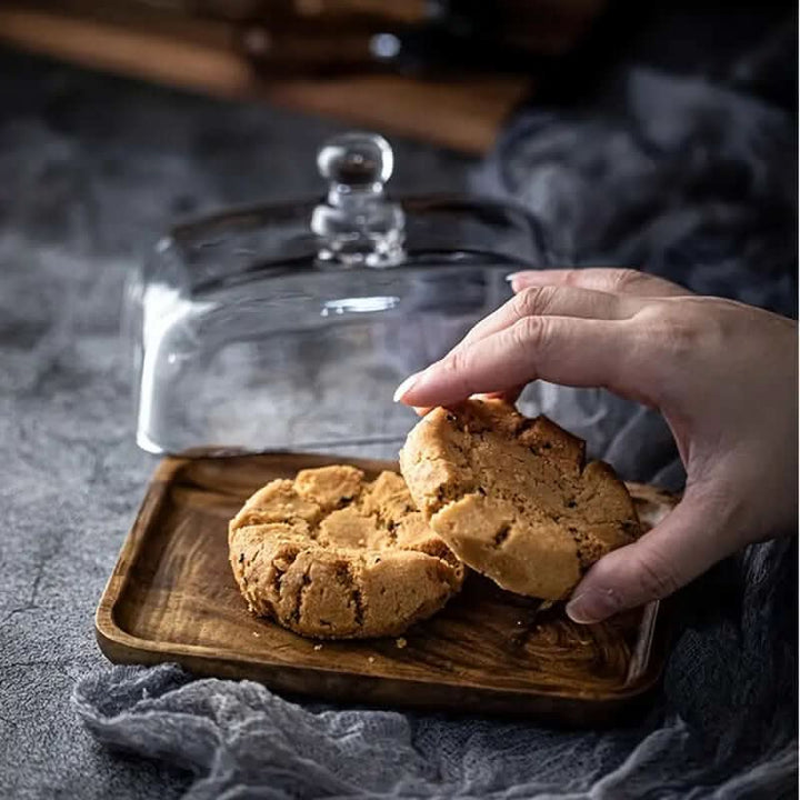 Skanto | Tre Smørfat med Glasslokk – Elegant Servise