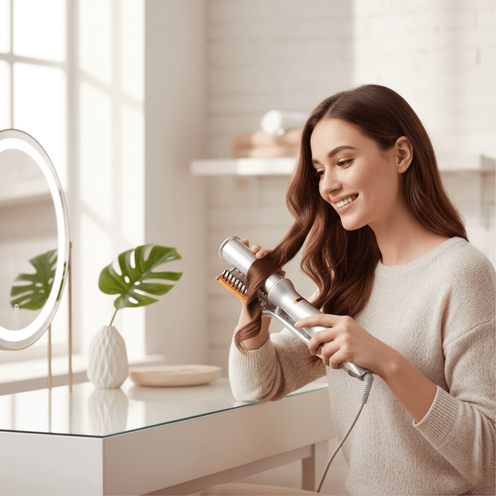 Skanto | 2-i-1 Rotasjon Hårbørste for Uanstrengt Styling