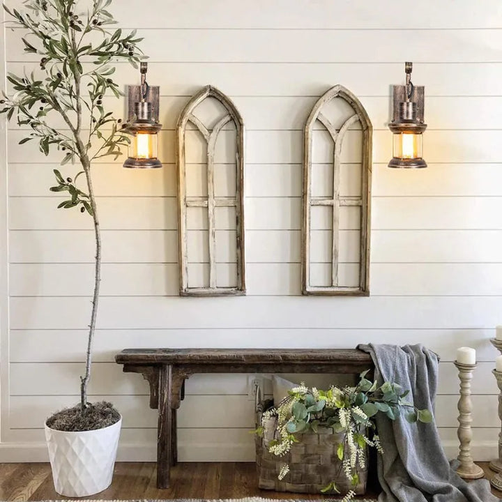 Skanto | Vegglampe med vintage glasskjermdesign