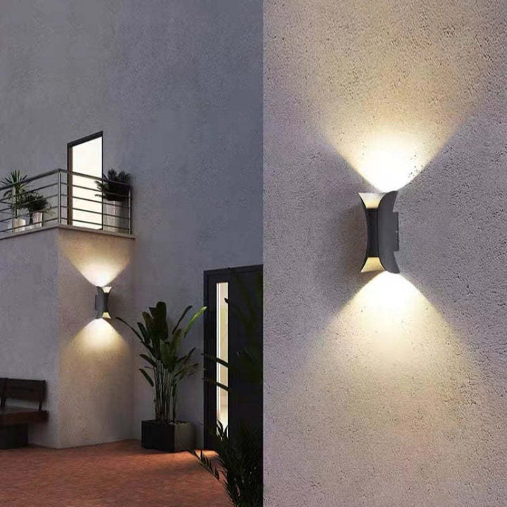 Stilig LED vegglampe for utendørs - Moderne og vanntett | Skanto