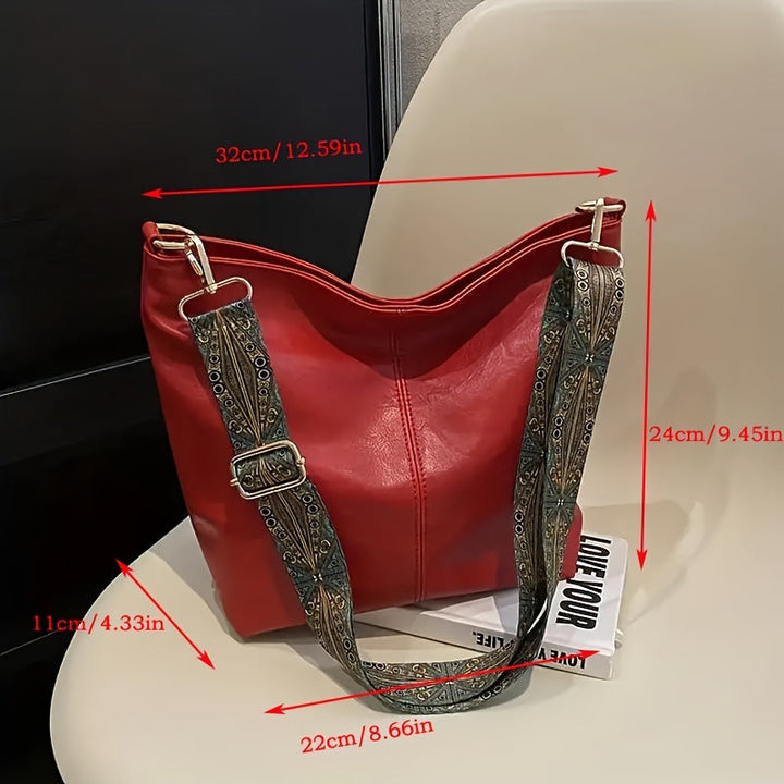 Skanto | CityPure PU Messengerbag – Hvit Urban Skulderveske med Glidelås