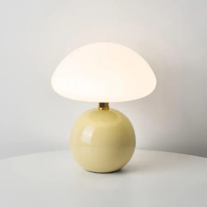 Skanto | Krem Sopp Lampe - Fransk Vintage Lampe