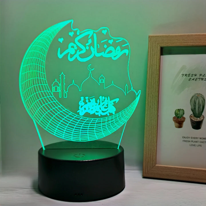 MoonPalace - 3D Farge Kveldslampe Touch Skanto