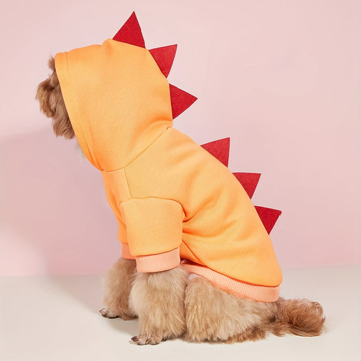 Skanto | Hund Halloween Kostyme Fleece Dinosaur Hoodie | Kjæledyrantrekk Varm