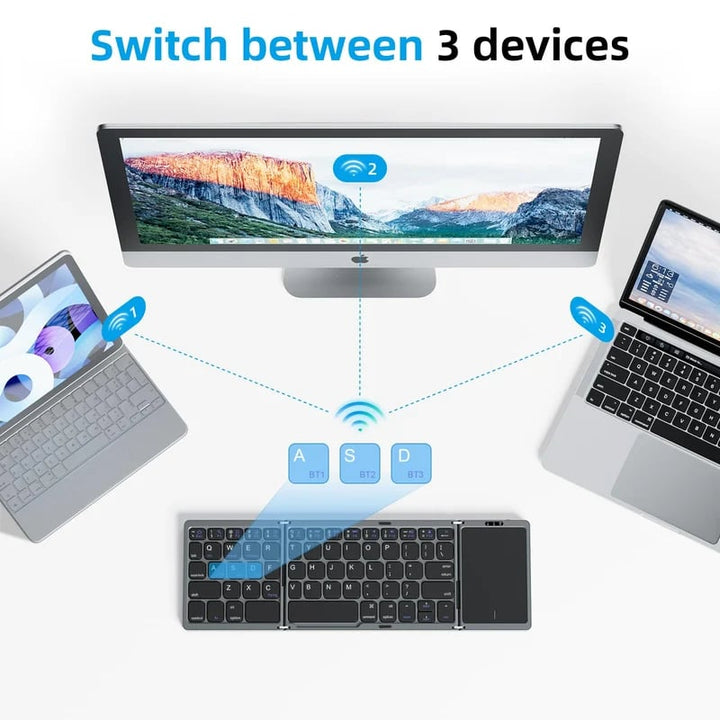 Skanto | Sammenleggbar Bluetooth-tastatur med berøringspad