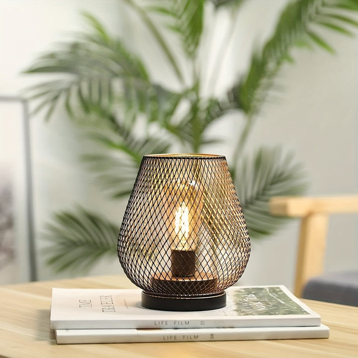 Skanto | RusticMesh Bordlampe Sett – Industriell Stil og Atmosfærisk Belysning
