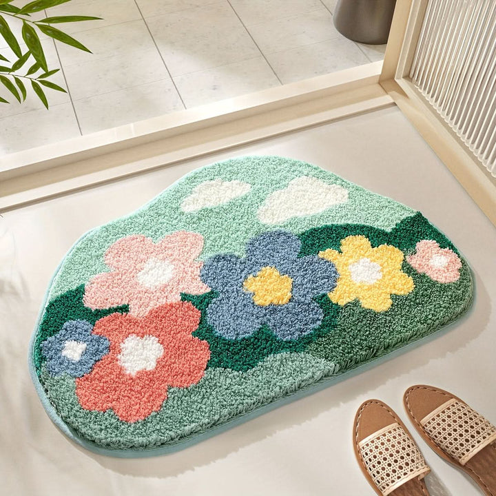 Skanto | FlorSoft - Ekstra absorberende bade matte med blomster mønster