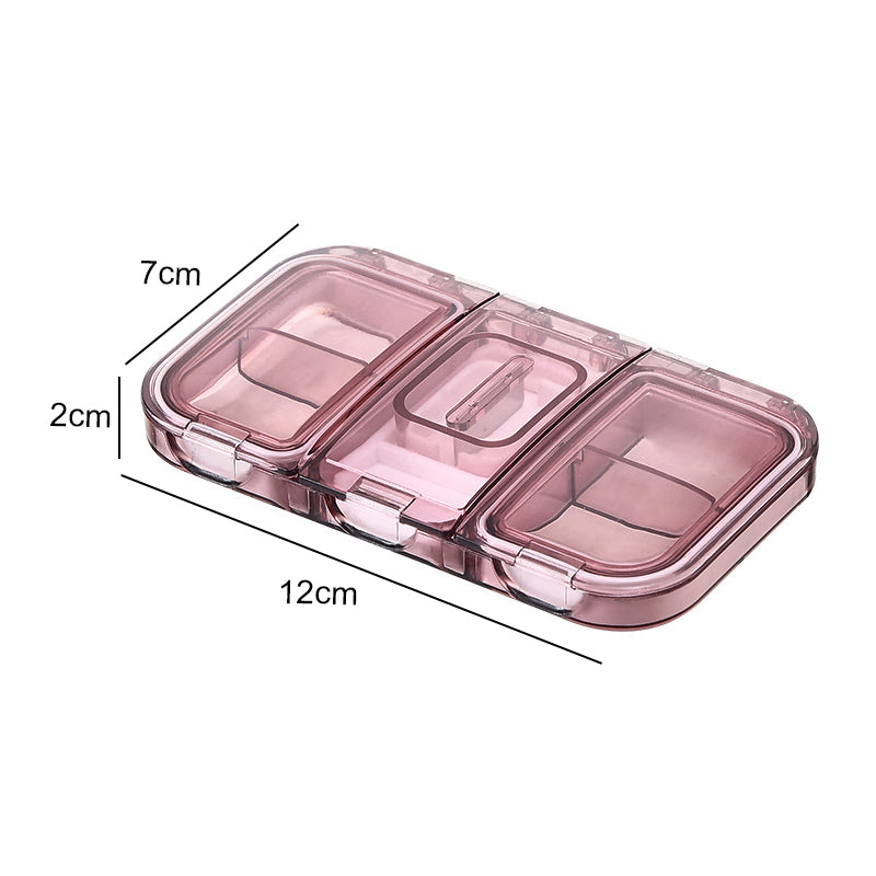 Rektangulær Pill Case Organizer Beholder | Skanto