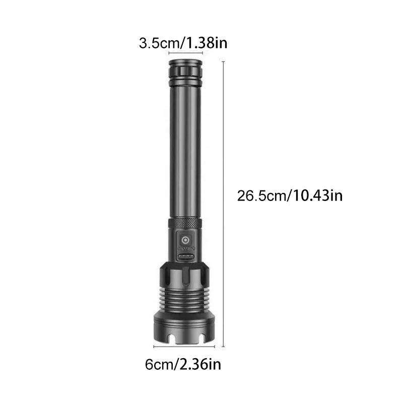 Taktisk oppladbar laser LED lommelykt | Skanto