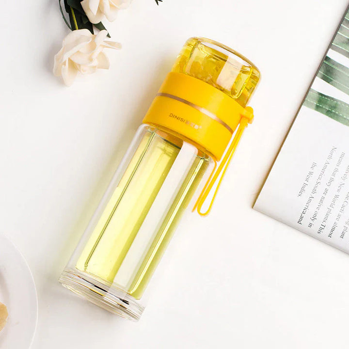 Skanto | Dobbelveggs glassflaske med tefilter og infusor