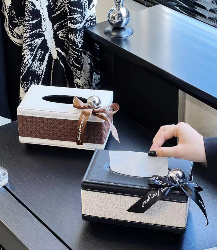Modèra Premium Taschentuchbox fra Kunstleder | Stilvoller og langlebiger Taschentuchorganizer für moderne Räume