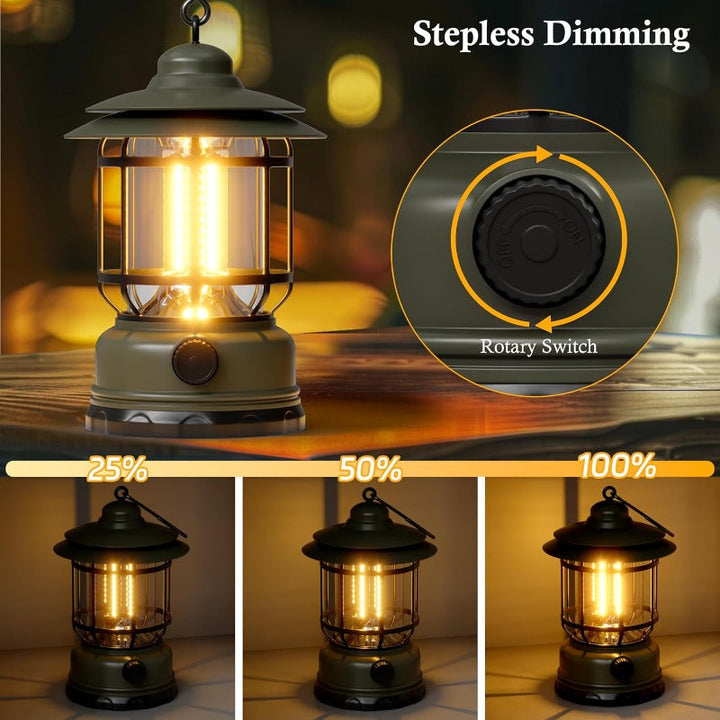 Skanto | Oppladbar Retro LED Campinglampe
