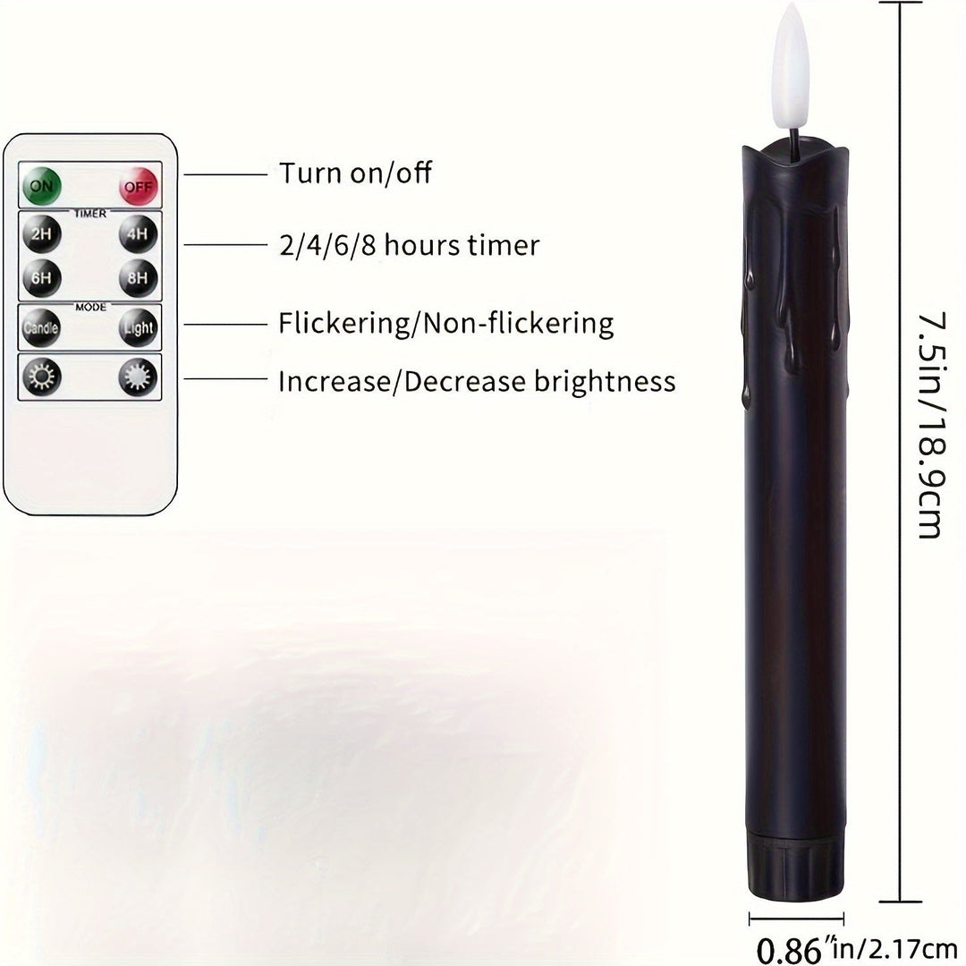 FlameFree - Sett med 6 LED-lys med fjernkontroll Skanto