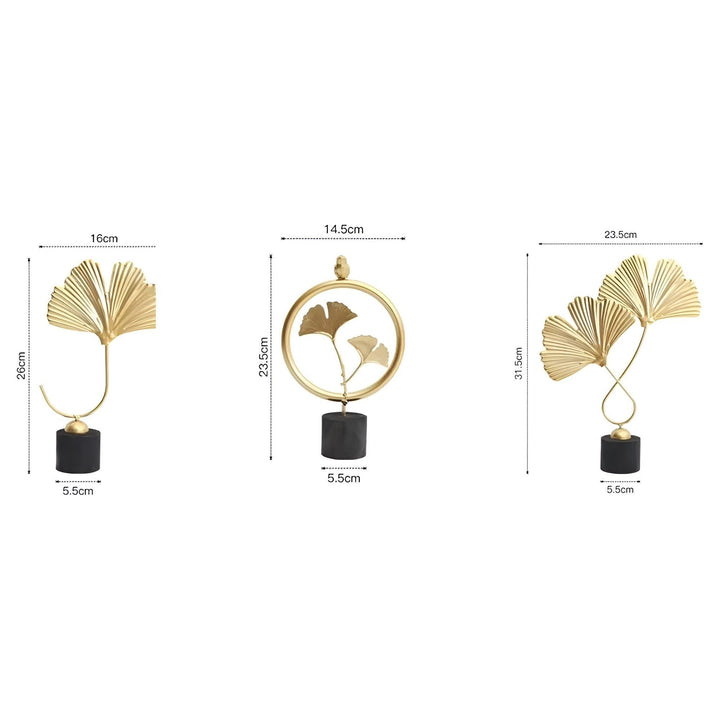 Minimalistisk Ginkgo-blad Skulptur for Elegant Naturlig Sjarm Skanto