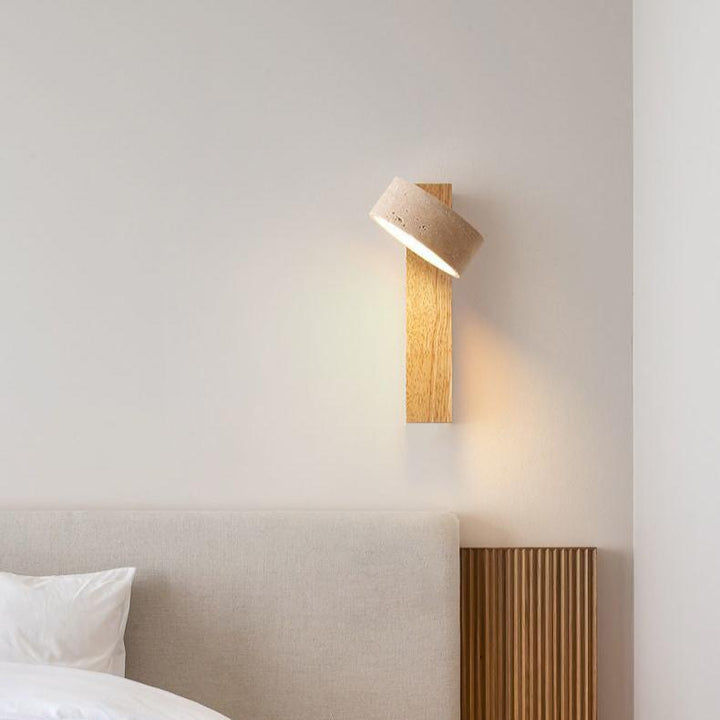 Skanto | Elfenbenfarget Travertin Vegglampe