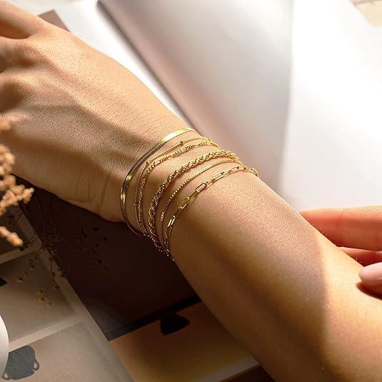 Skanto | 6pc Klassiske Armbånd Stabel