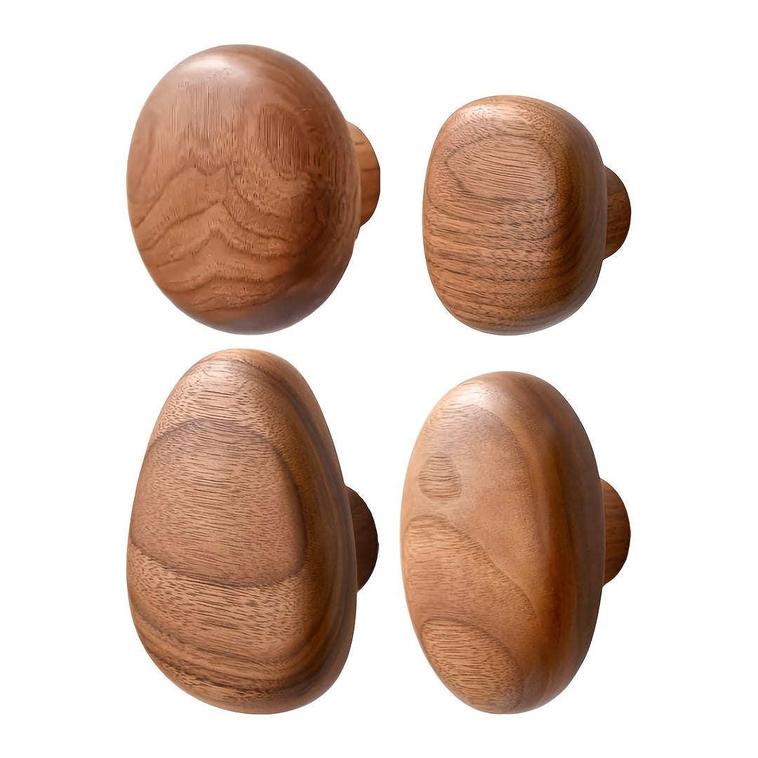 Skanto | WoodCraft Trevegghooker Sett – Håndlaget design av valnøtt og bøk tre