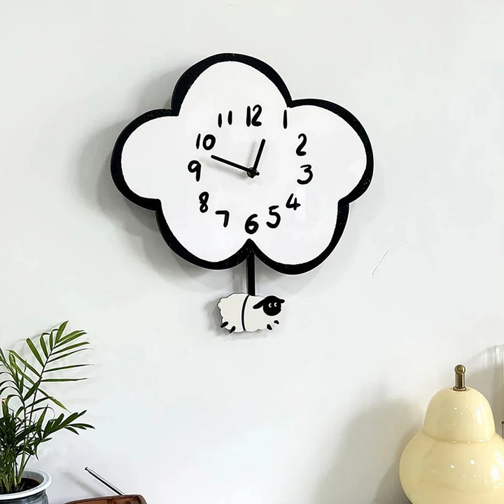 Skanto | 38cm Stille Tegneserie Sky Sau Svingende Veggur