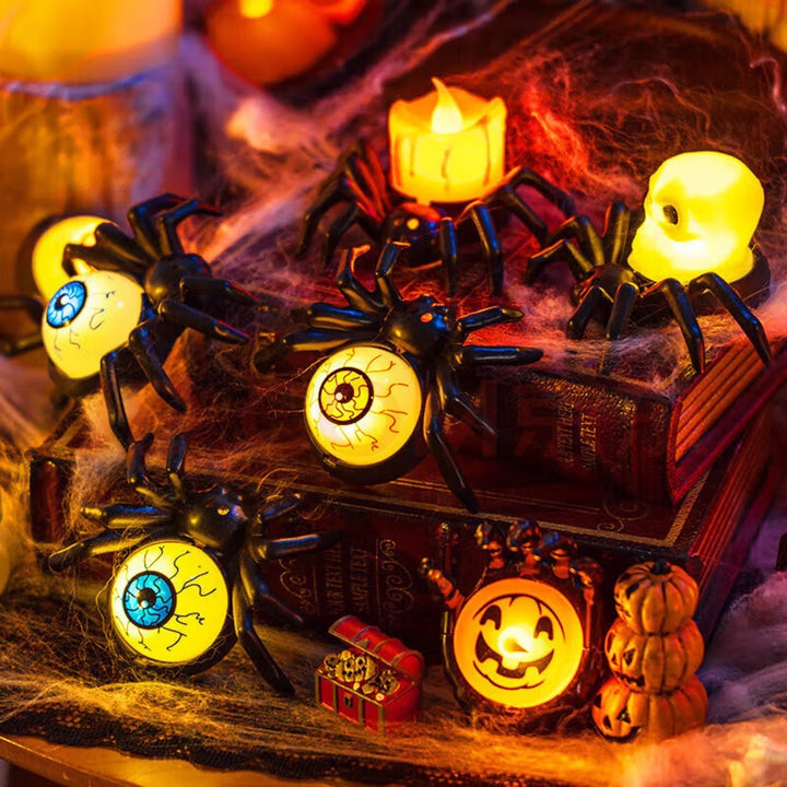Skanto | Halloween Dekorasjon – Spiderback Ornament med Lys og Øye Design