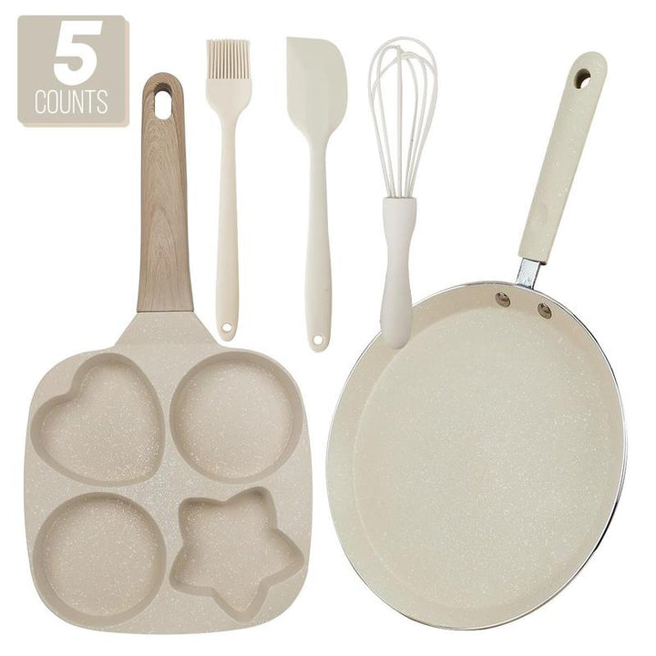 Skanto | 4-kopp Multifunksjonell Non-Stick Egg Stekepanne – Stjerneformet Design