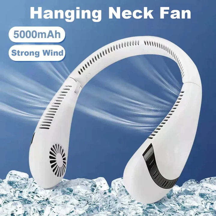 Bladeless Neck- Fan, 360° Kjøle- Halsvifte 3 Hastigheter Hengende Hals- Vifte, Skanto