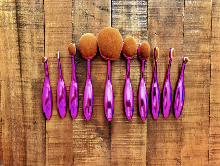 GlamPink Makeup Brushes - 10 Delers Sett | Skanto
