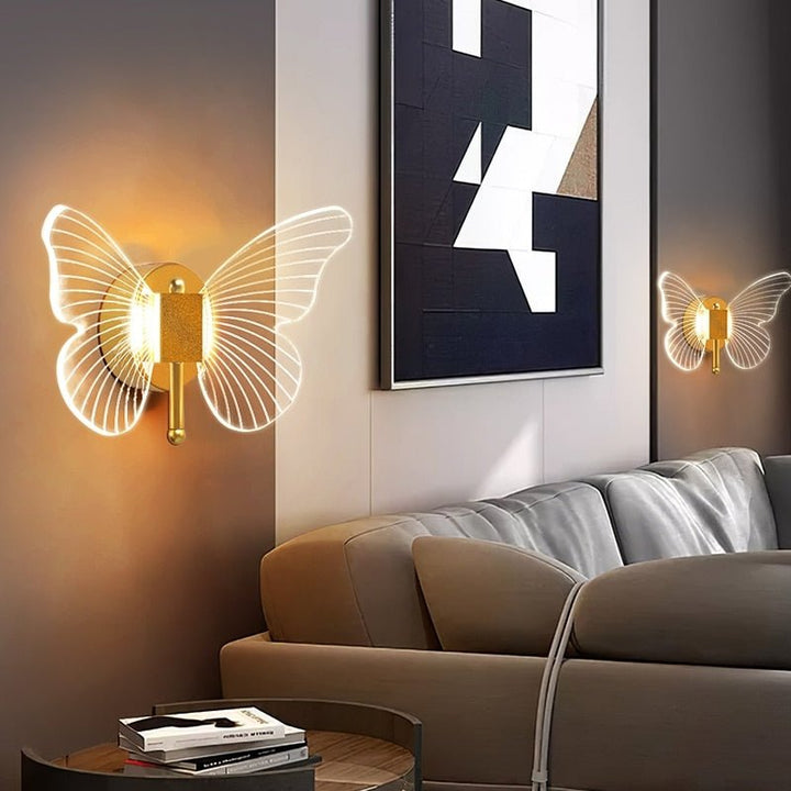 Skanto | Vegglampe LED med sommerfugleffekt i subtil stil
