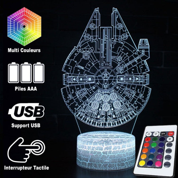 Skanto | 3D Lampe Star Wars Millennium Falcon