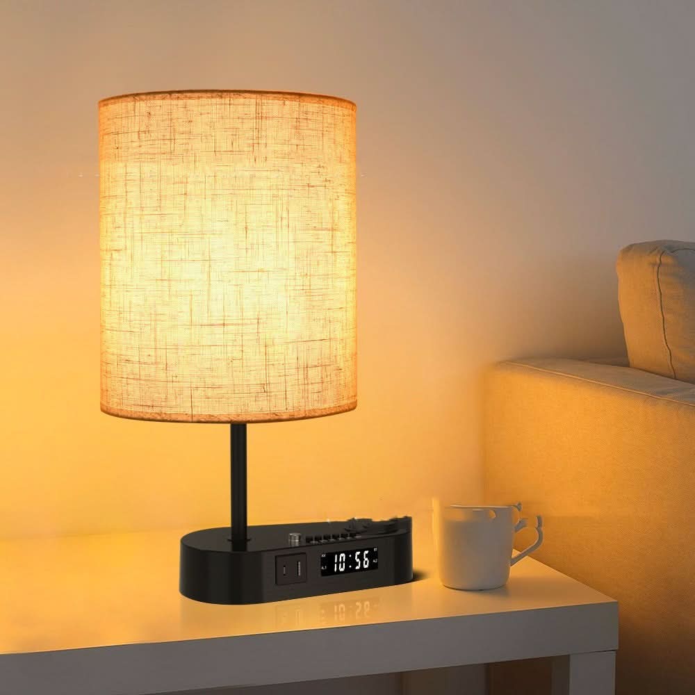 Skanto | ARA - Vekkerklokke med ladetilkobling og bordlampe
