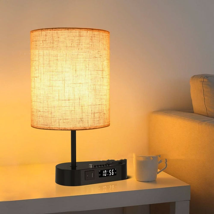 Skanto | ARA - Vekkerklokke med ladetilkobling og bordlampe