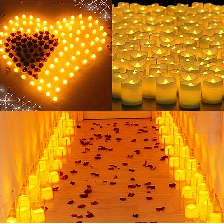 RomanticGlow - Flameless LED Te-lys for Atmosfæriske Øyeblikk Skanto